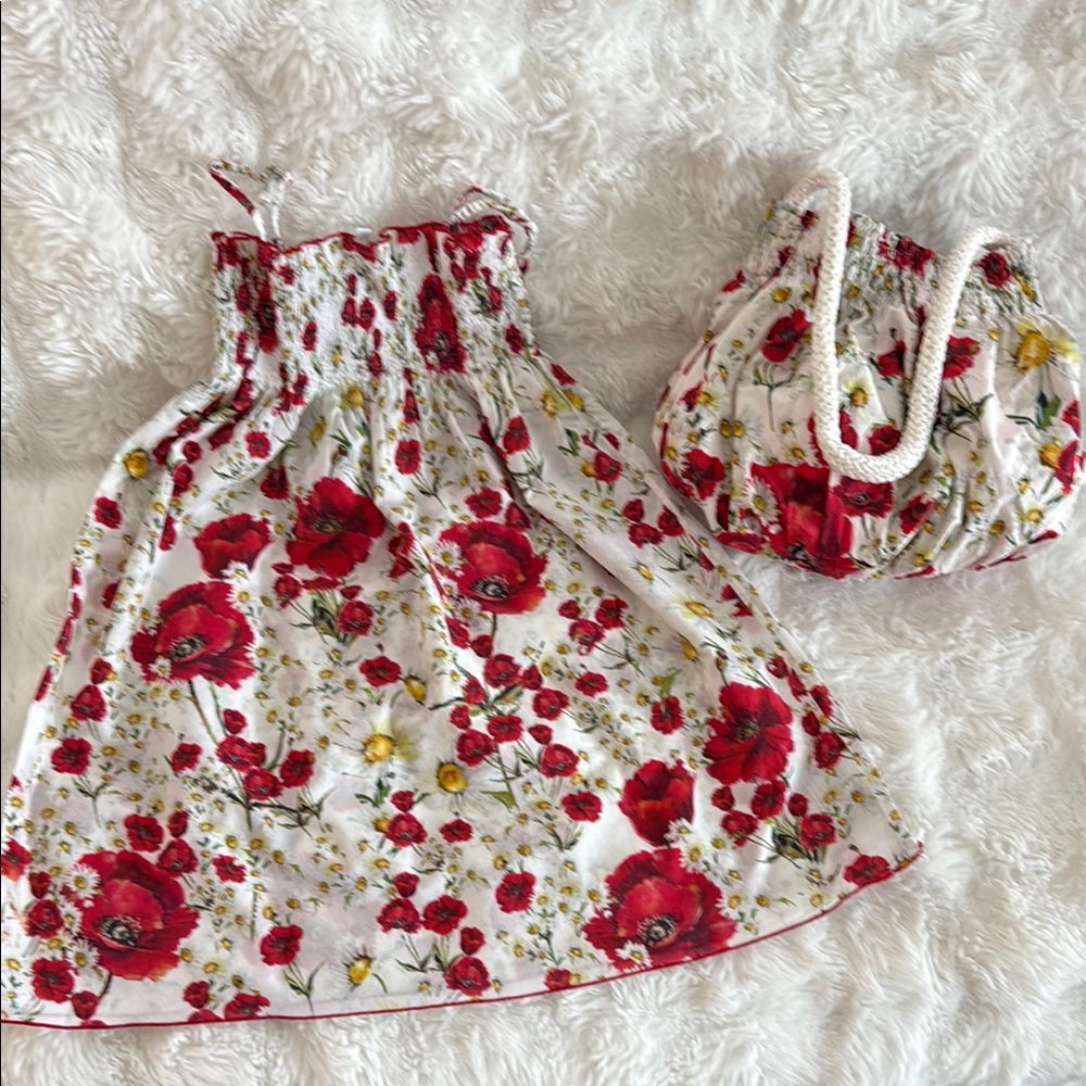 Dolce & Gabbana Red and Yellow Floral Dress